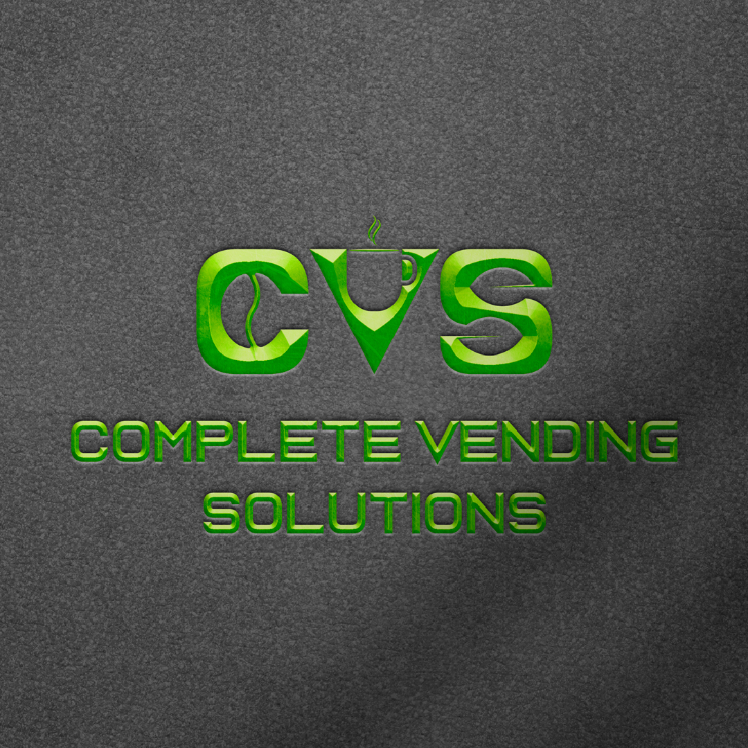 Complete Vending Solutions logo on a textured dark surface