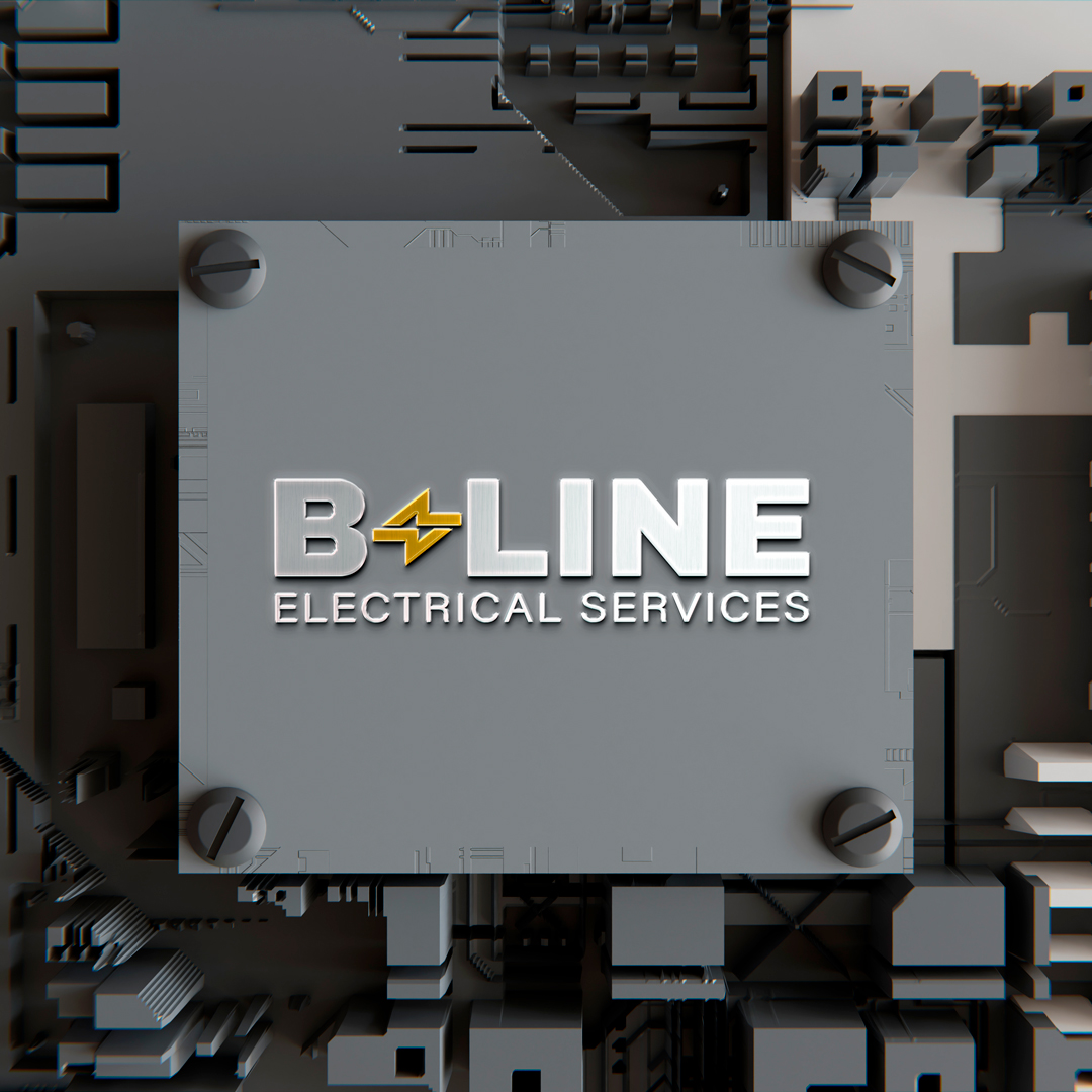 B-Line Electrical logo presented on an industrial electrical surface